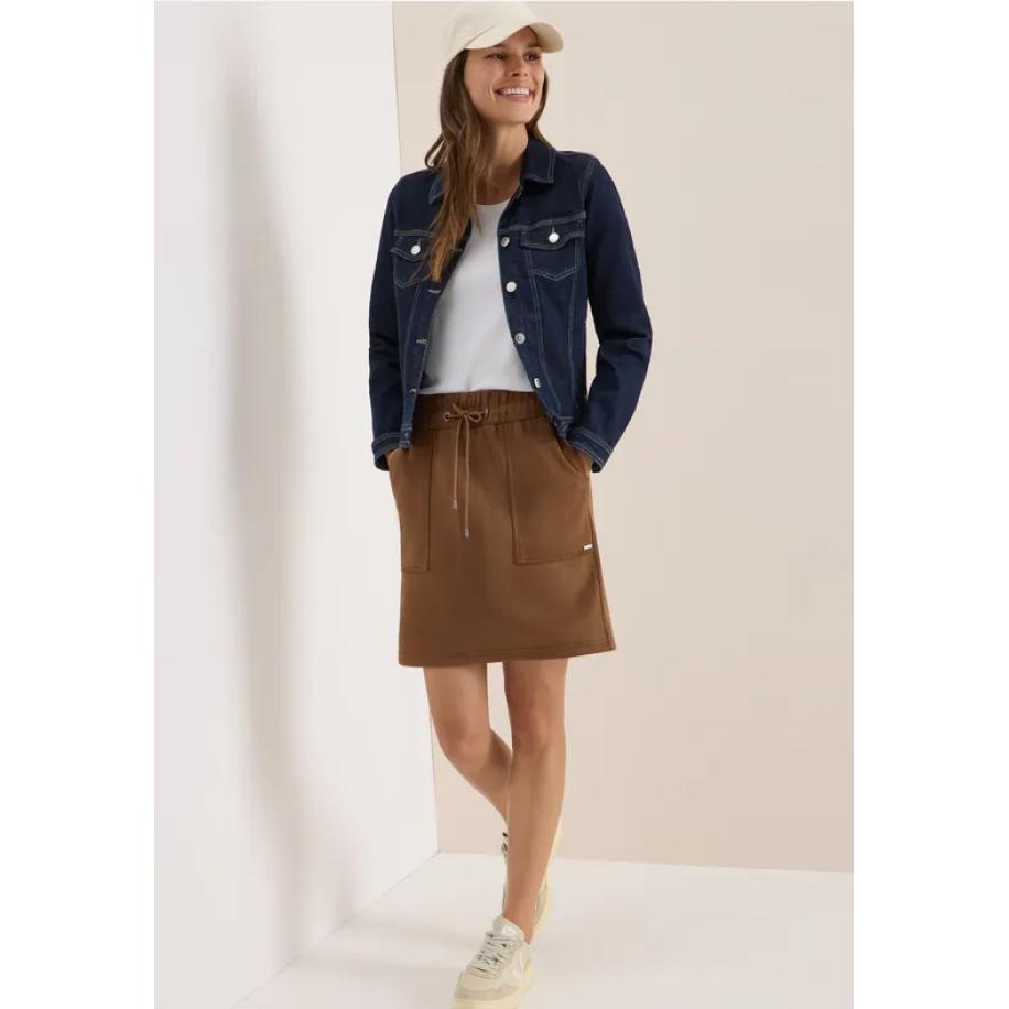 CECIL Velours rok Bruin