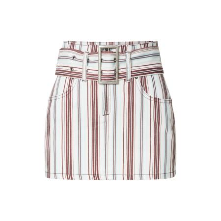 Nasty Gal Nasty Gal Rok pastelblauw / kastanjebruin / offwhite