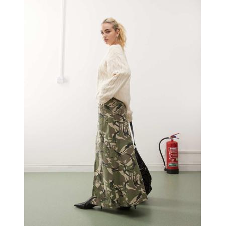 AAPE By A Bathing Ape Maxirok met camouflageprint-Groen