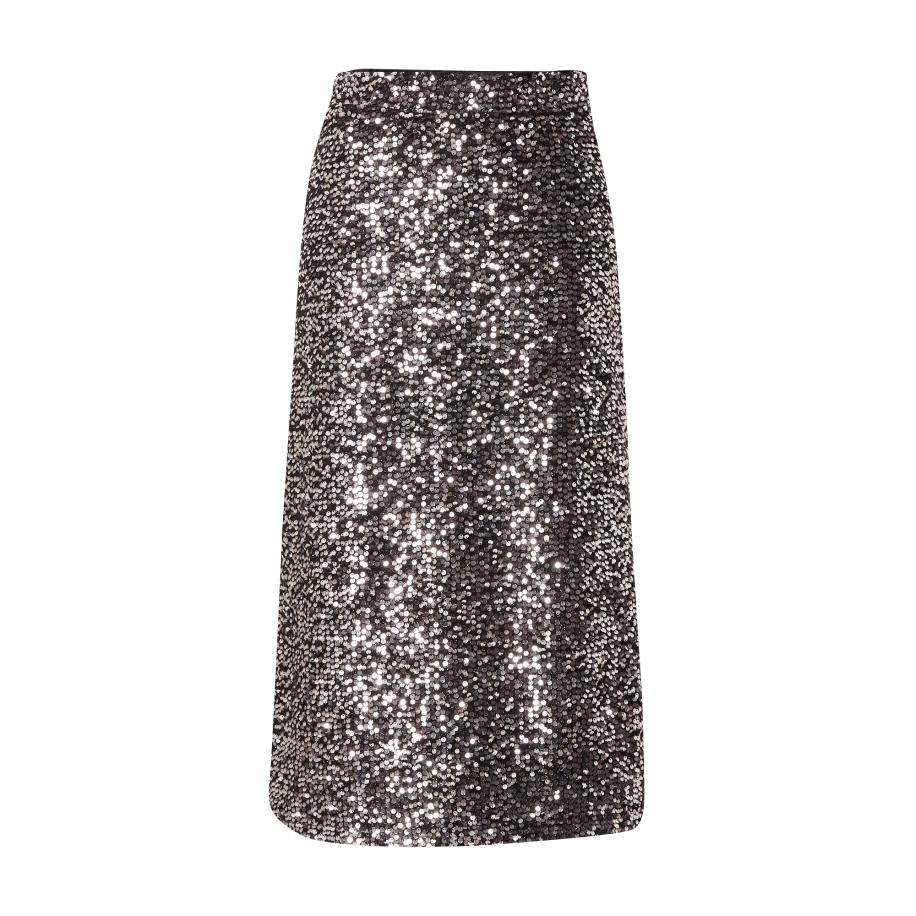 Pieces PIECES Rok PCSERENA zwart / zilver -