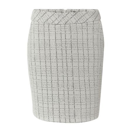 Comma COMMA Rok lichtgrijs / zwart