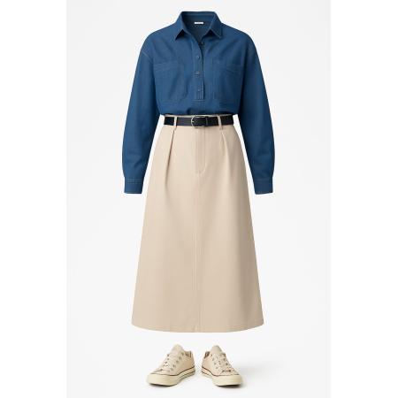 Touche Prive Touche Prive Rok crème