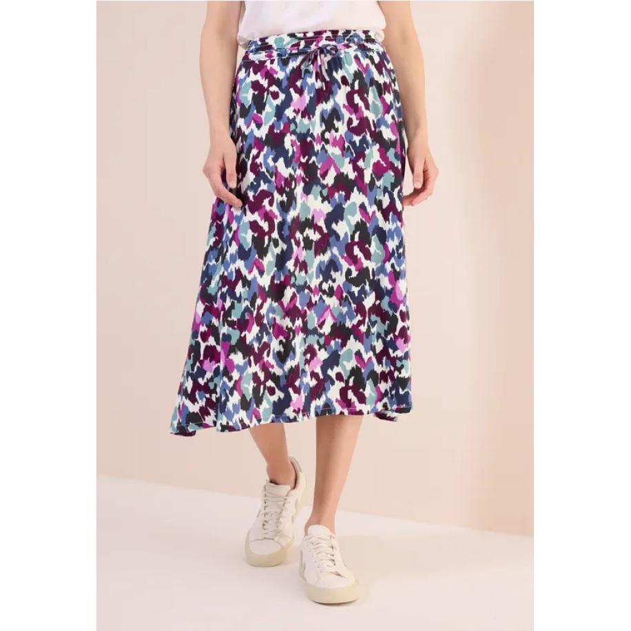 CECIL Gedessineerde midirok Wit