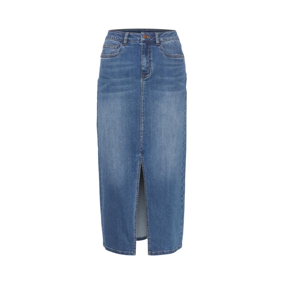 Kaffe Rok Sinem blauw denim Blauw
