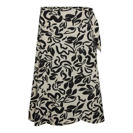 Pieces PIECES Rok Larisa crème / zwart