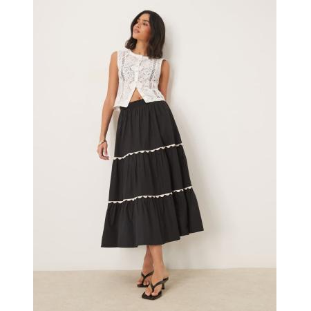 Nobody's Child Topsie Midaxi-rok met lagen in zwart