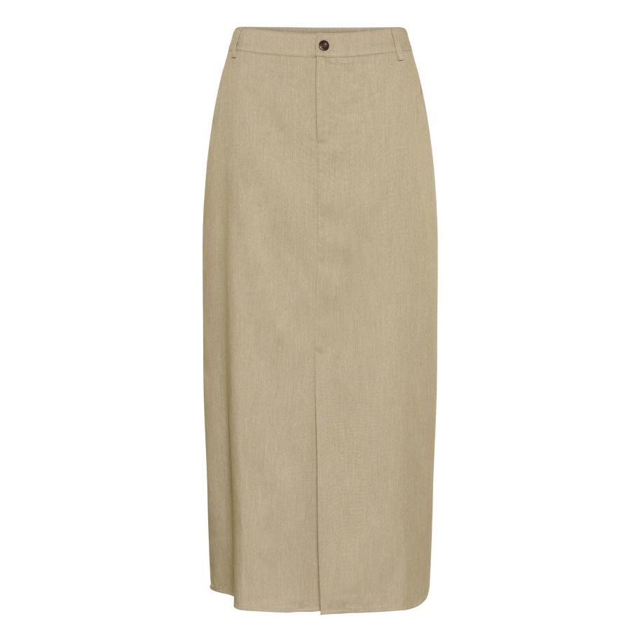 Kaffe Kaffe Rok Ravna donkerbeige -