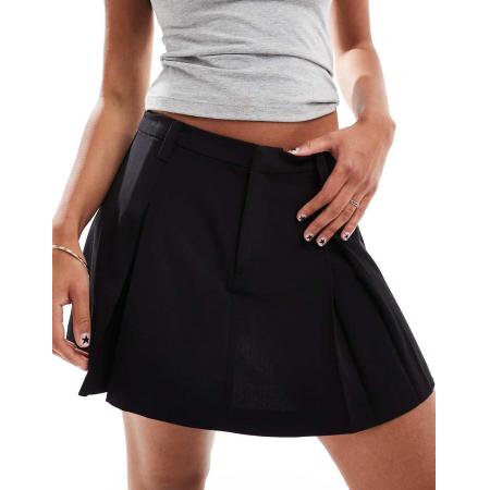 Cotton On Geplooide jaren 90 minirok in zwart