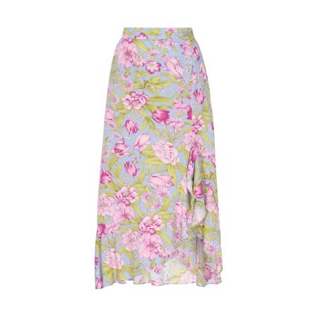 FELIPA FELIPA Rok pastelblauw / riet / fuchsia / rosa