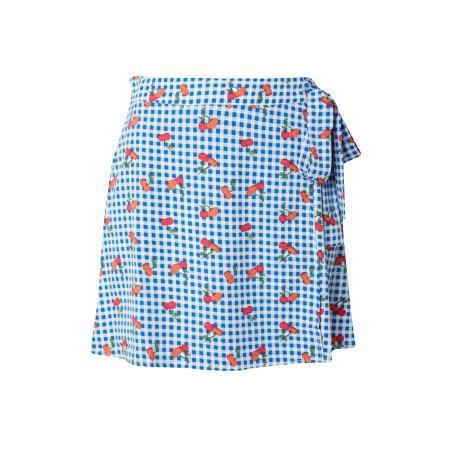 Pieces PIECES Rok BLOOM hemelsblauw / groen / rood / wit