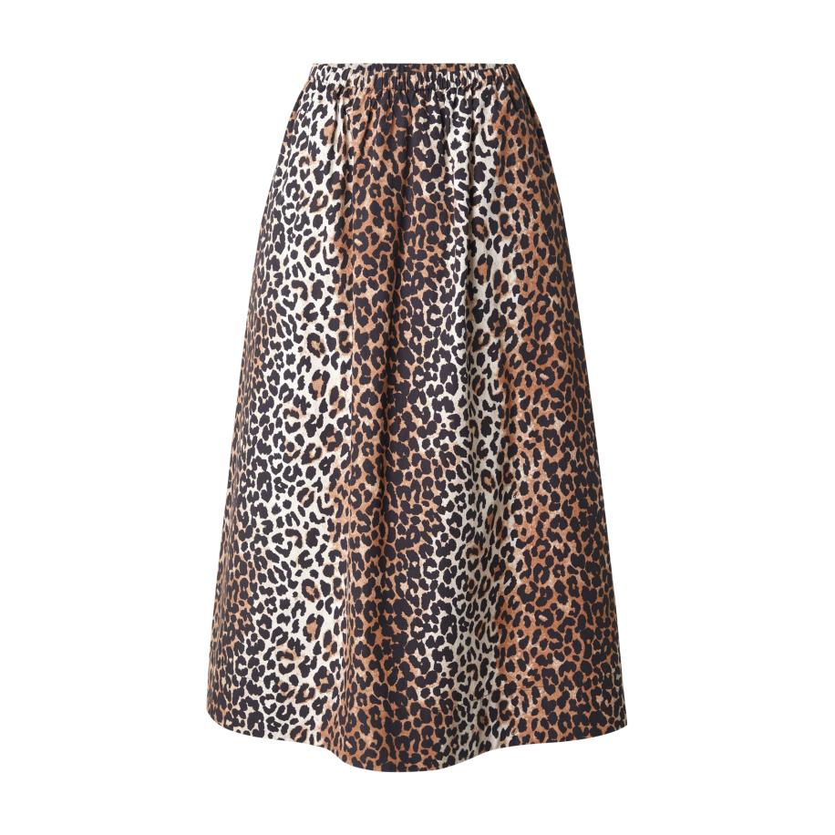 Oui OUI Rok camel / ecru / zwart -