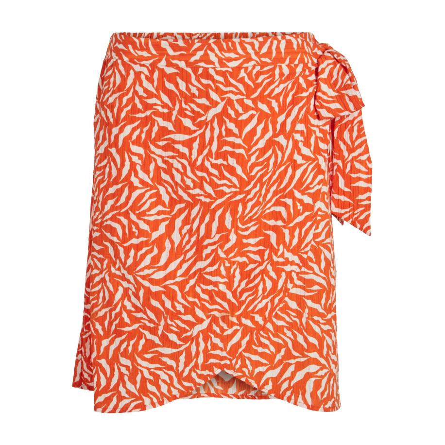 Vila VILA Rok Sille Aria oranje / wit -