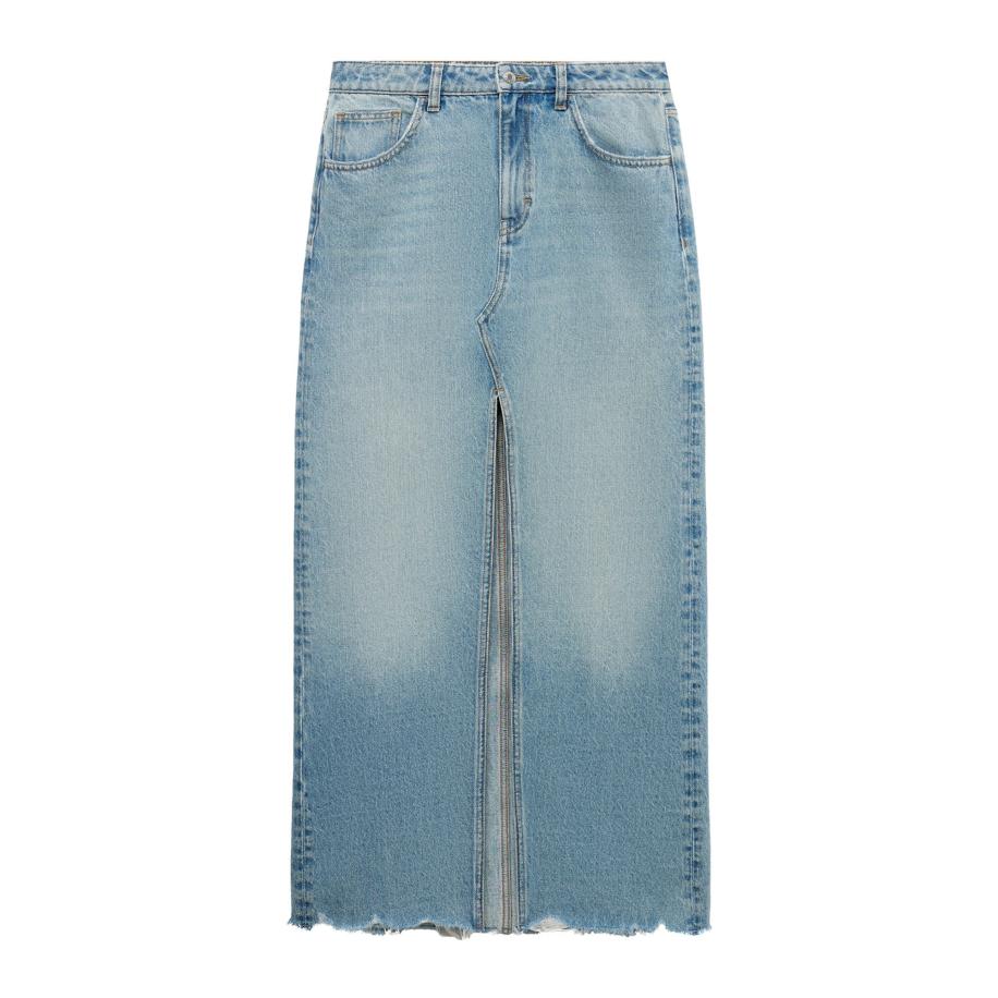 Mango MANGO Rok Amaia blauw denim -