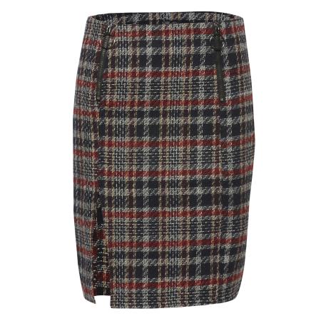 KOROSHI KOROSHI Rok beige / navy / robijnrood / natuurwit