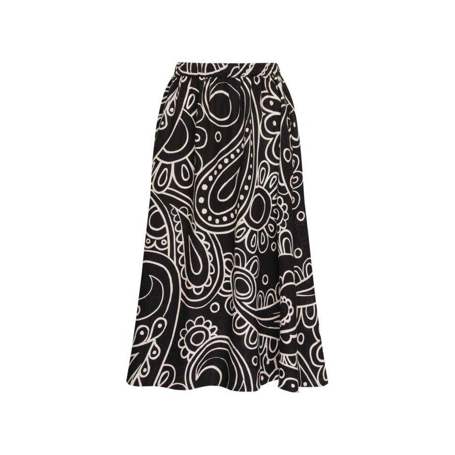 SEIDENSTICKER Rok Schwarze Rose zwart / wit Zwart