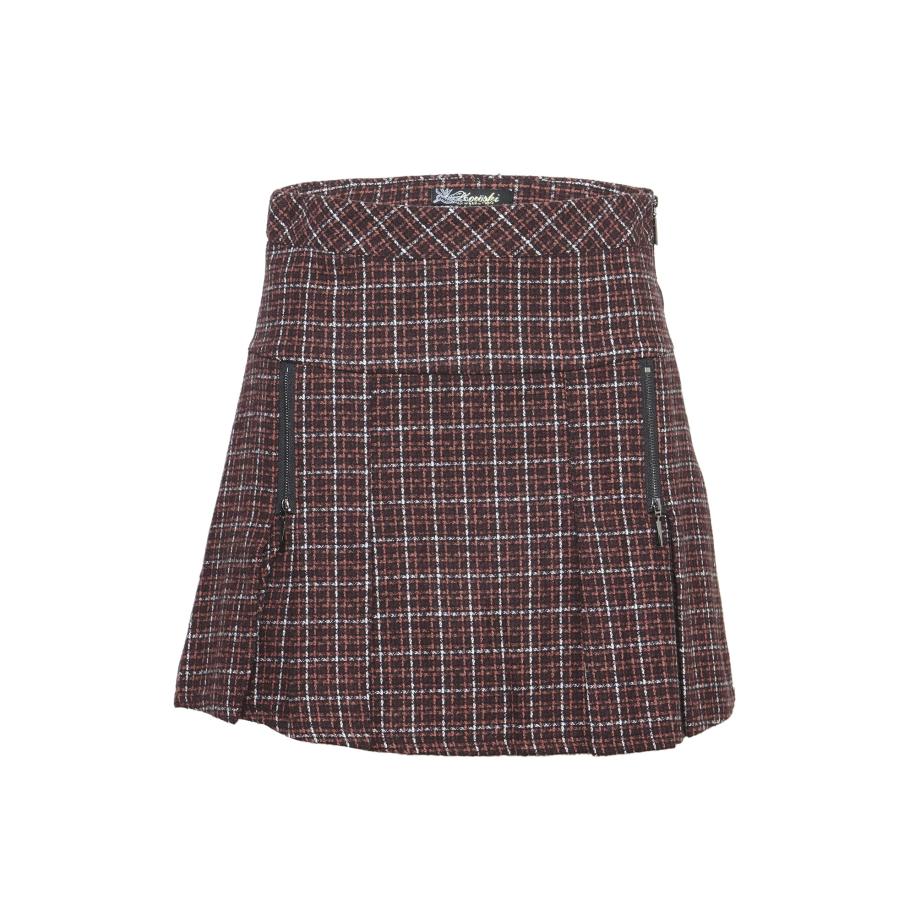 KOROSHI KOROSHI Rok bruin / donkerrood / offwhite -