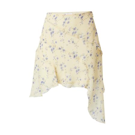 TOPSHOP Rok blauw / lichtblauw / pasteelgeel / olijfgroen