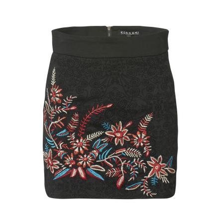 KOROSHI KOROSHI Rok gemengde kleuren / zwart