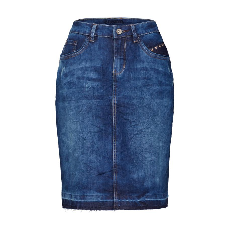 Cream Cream Rok blauw denim -