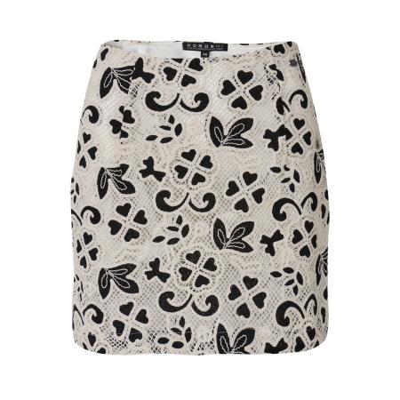 KOROSHI KOROSHI Rok zwart / offwhite