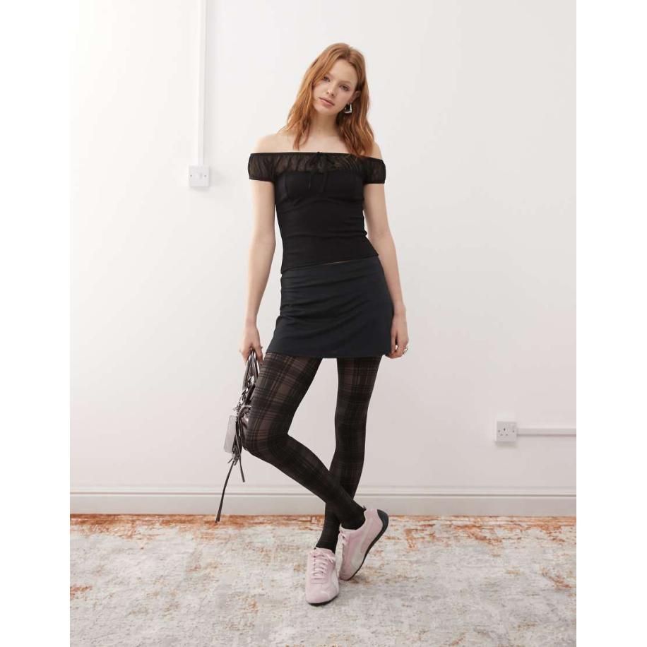 COLLUSION Micro rokje met A-lijn in zwart Zwart