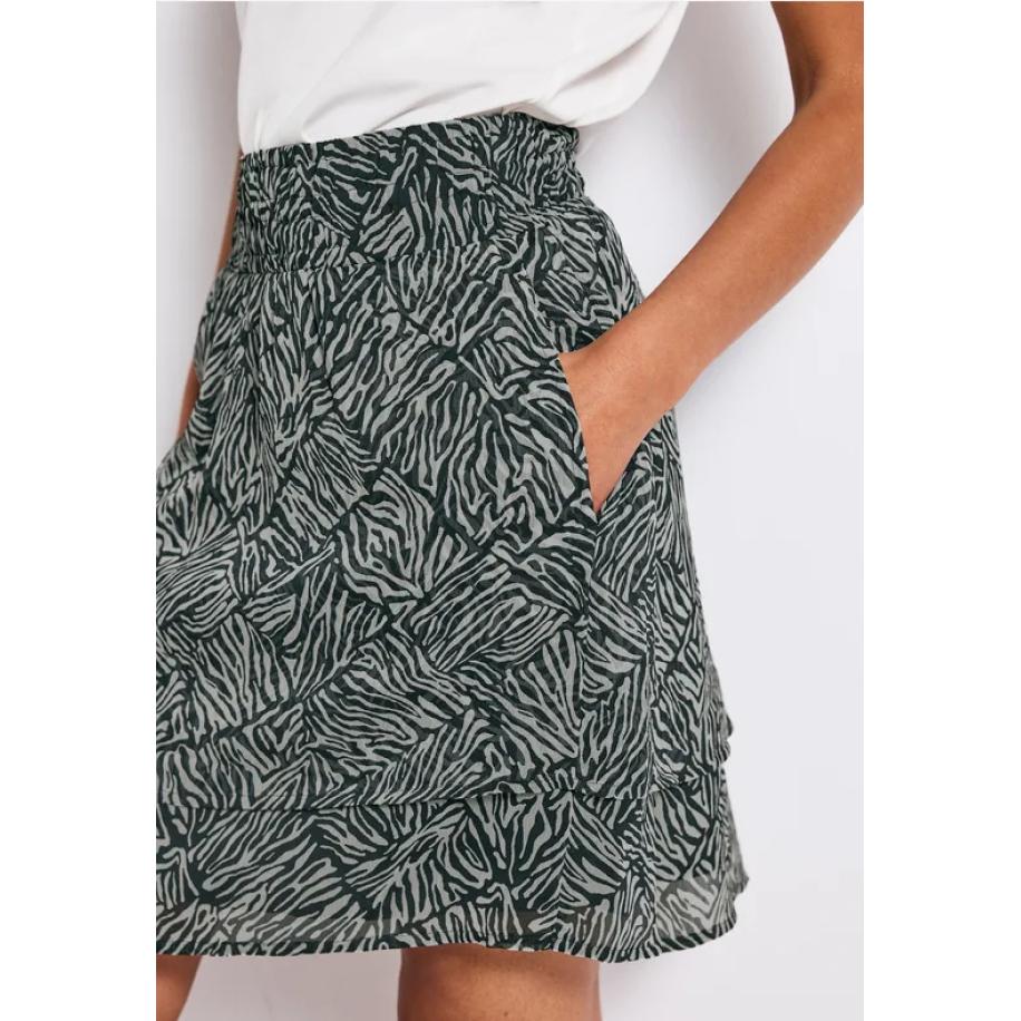 Street One Gedessineerde chiffon rok Groen