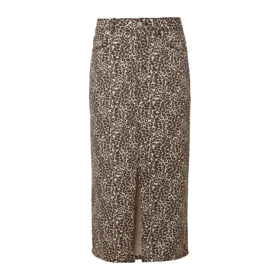 comma casual identity comma casual identity Rok beige / bruin / wit -