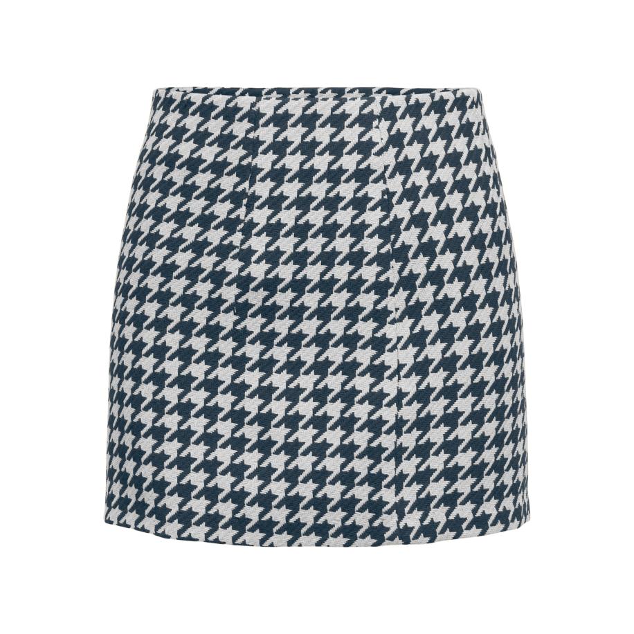 Only ONLY Rok ONLKimmie cyaan blauw / wit -