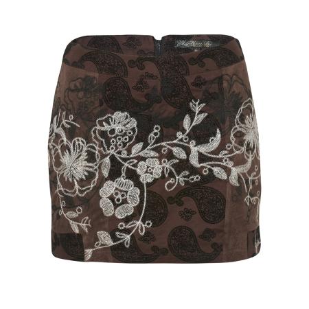 KOROSHI Rok bruin / wit