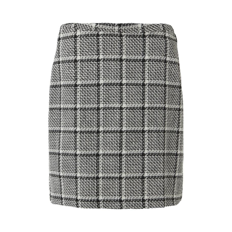 Comma COMMA Rok taupe / grijs / zwart -