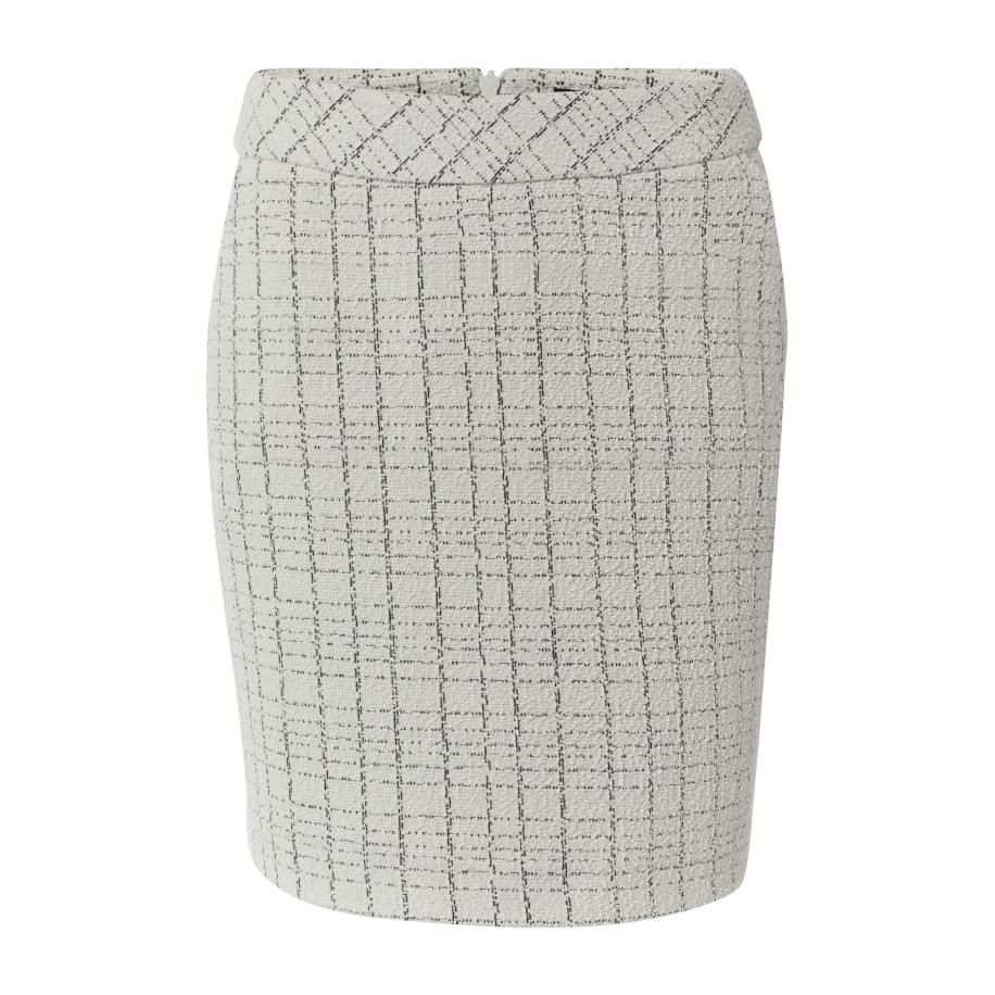 Comma COMMA Rok lichtgrijs / zwart -