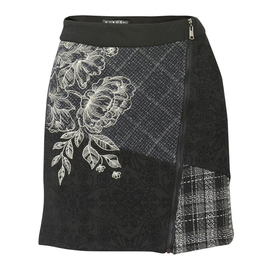 KOROSHI KOROSHI Rok zwart / wit -