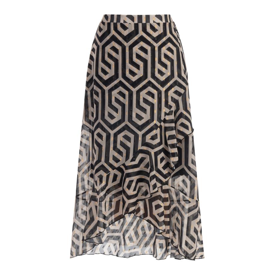 Faina faina Rok donkerbeige / goud / zwart -