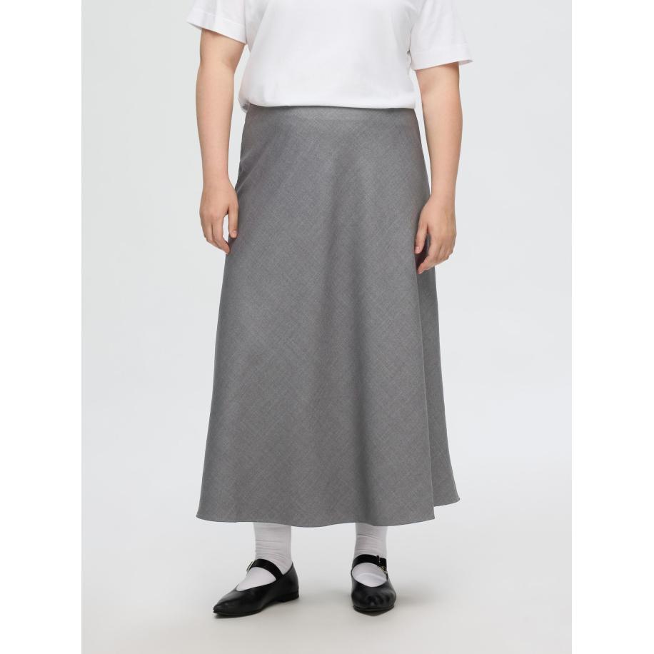 Selected SELECTED Rok grijs gemêleerd -