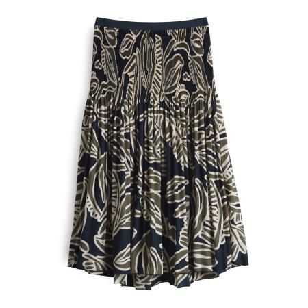 OPUS OPUS Rok Ribane tropical navy / olijfgroen / wit