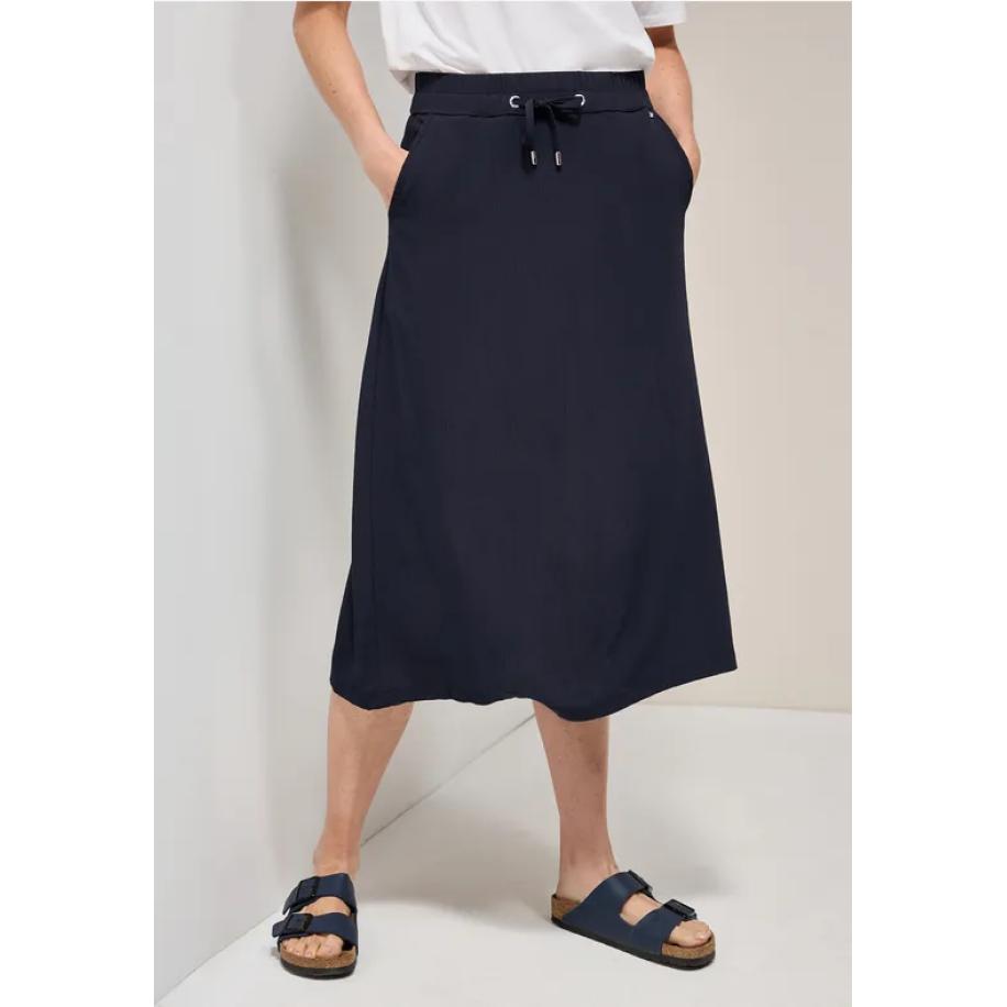 CECIL A-lijn rok van crêpe Blauw