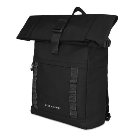 Lyle & Scott Ripstop Rolltop Backpack jet black