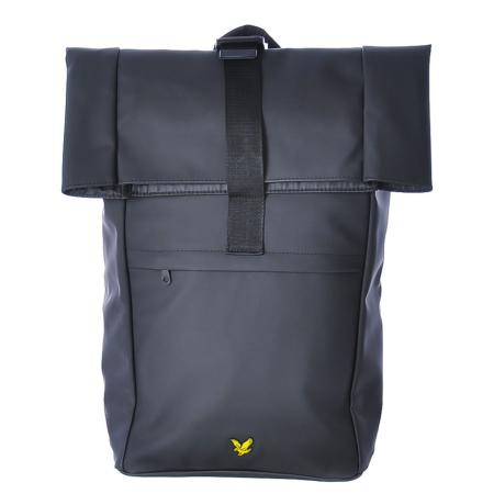 Lyle & Scott Coated Rolltop Backpack jet black