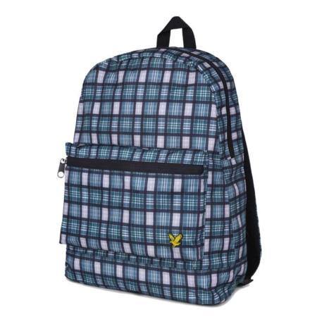Lyle & Scott Check Backpack agryle teal