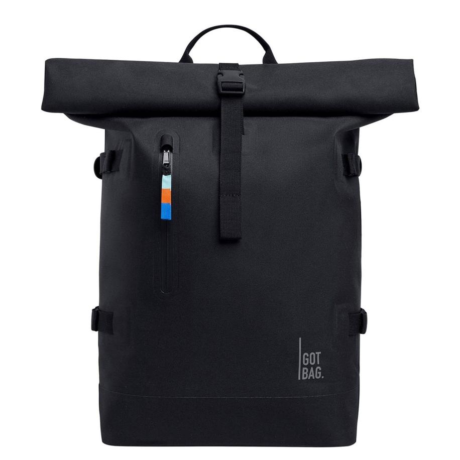 GOT BAG Rolltop 2.0 black backpack Zwart
