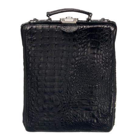 Mutsaers On The Bag Leather Backpack zwart croco