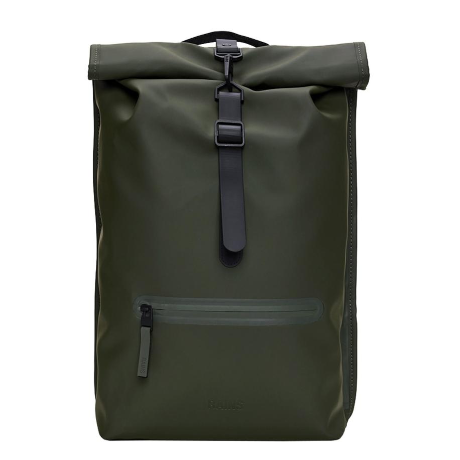 Rains Rolltop Rucksack W3 green Groen