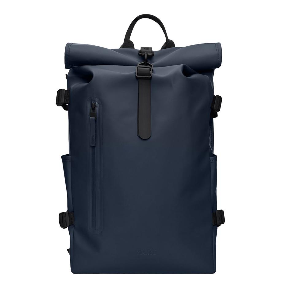 Rains Rolltop Rucksack Large W3 navy Blauw