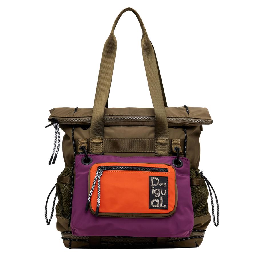 Desigual Desigual Rugzak bruin / lila / neonoranje -