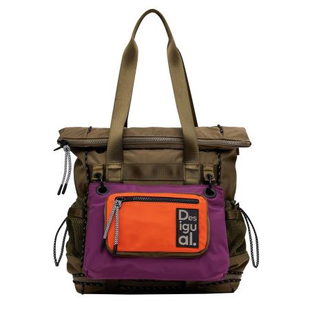 Desigual Desigual Rugzak bruin / lila / neonoranje