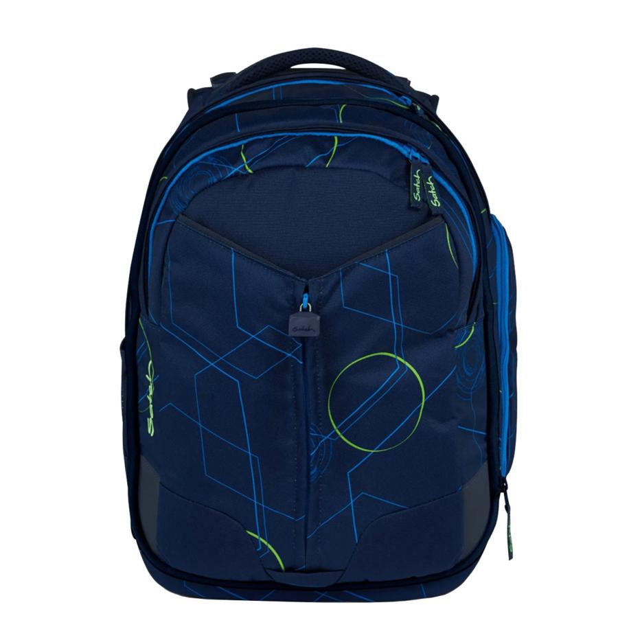 Satch Match School Backpack blue tech backpack Blauw