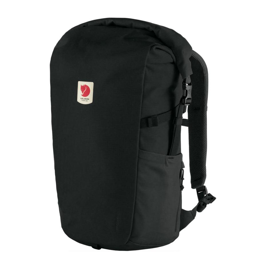 Fjallraven Ulvö Rolltop 30 black backpack Zwart