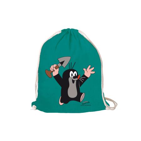 LOGOSHIRT Gymtas Der kleine Maulwurf - Juhu nude / grijs / groen / zwart