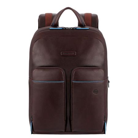 Piquadro Blue Square Revamp Pockets Laptop Backpack 13.3 mahogany brown