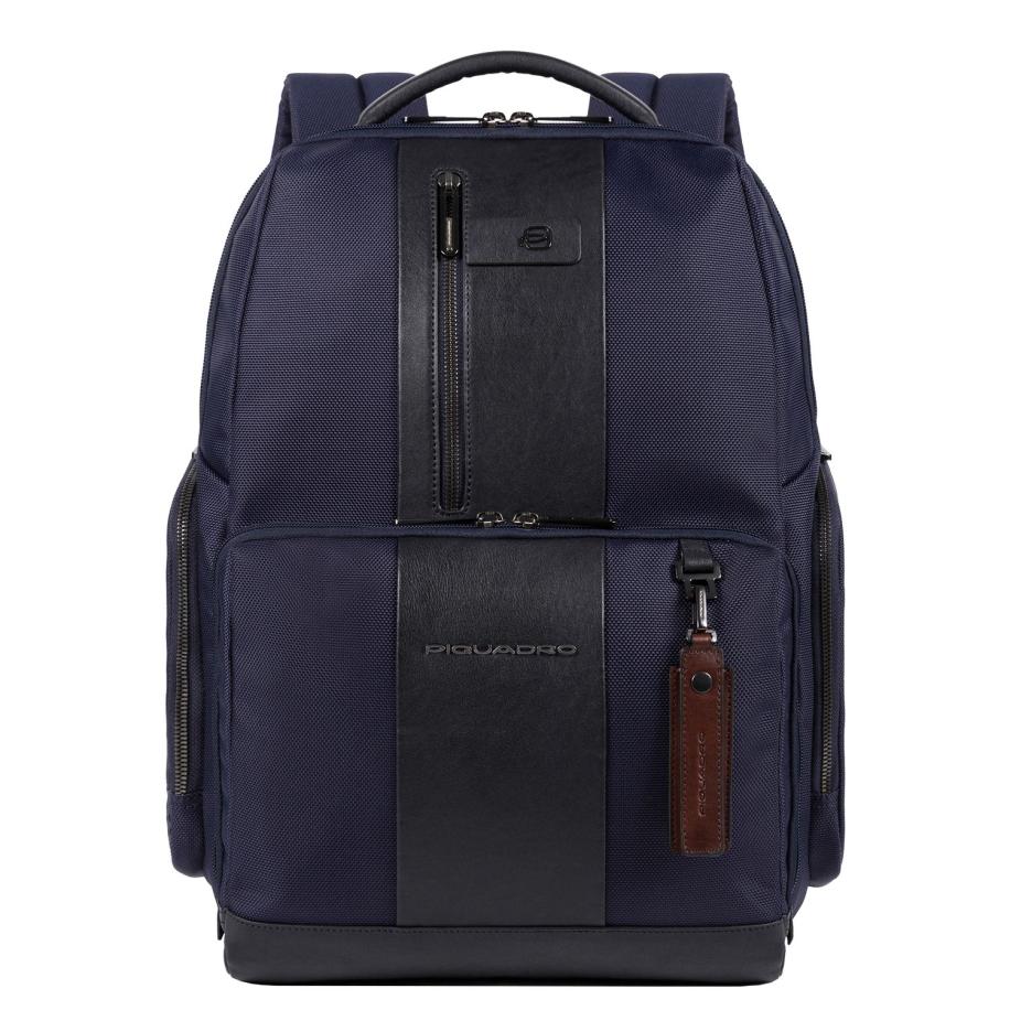 Piquadro Brief 2 Fast-check Laptop Backpack 15.6 dark blue Blauw